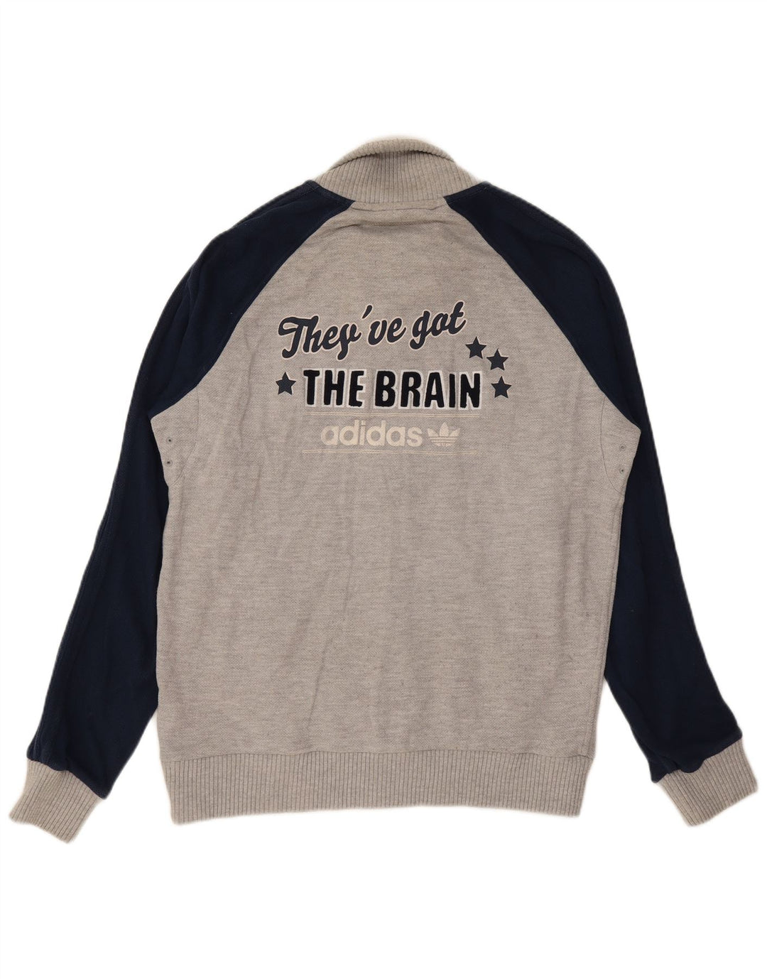 ADIDAS Veste de survêtement graphique pour hommes en coton color block grand gris