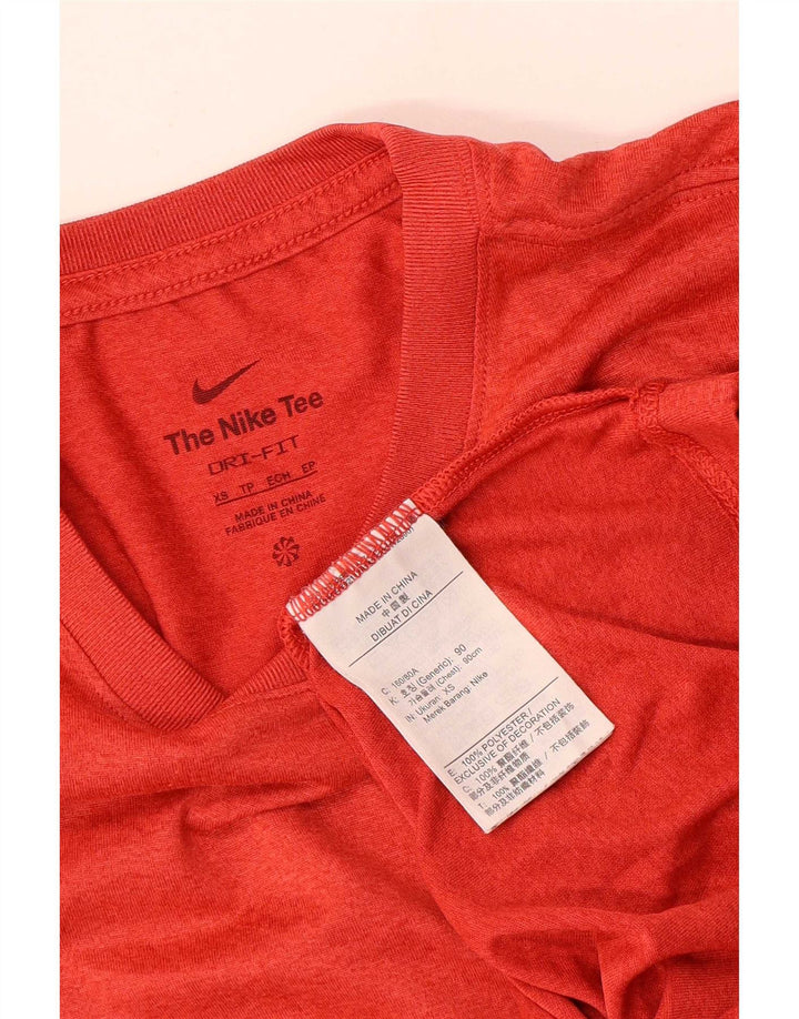Nike Hommes Dri Fit T-Shirt Haut XS Rouge Polyester