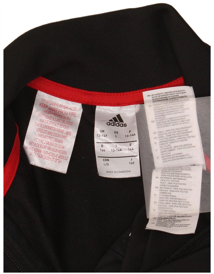 ADIDAS Veste de survêtement pour garçon 13-14 ans Noir Colourblock Polyester