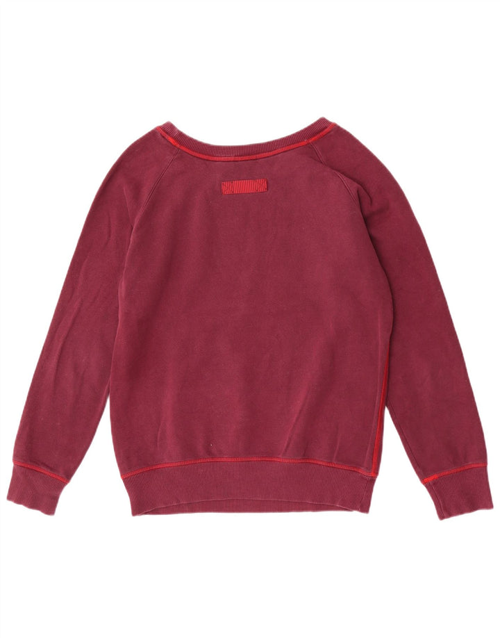 Adidas Sweat-shirt graphique pour femme UK 12 Bordeaux moyen