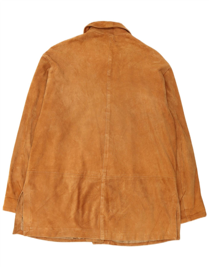 veste en daim femme vintage IT 46 grand cuir marron