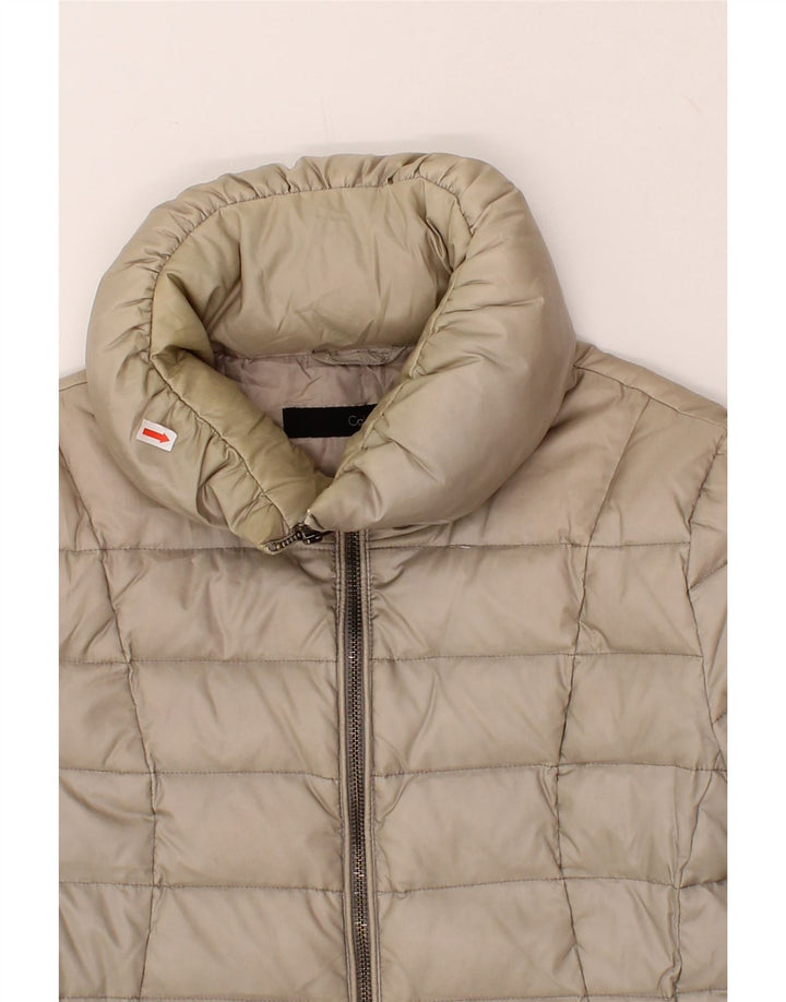 CALVIN KLEIN JEANS Womens Padded Coat UK 10 Small Beige Nylon Vintage Calvin Klein Jeans and Second-Hand Calvin Klein Jeans from Messina Hembry 