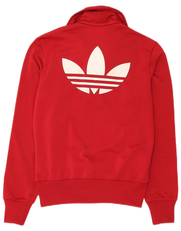 Adidas Femmes Graphique Survêtement Top Veste EU 36 Petit Rouge Polyester