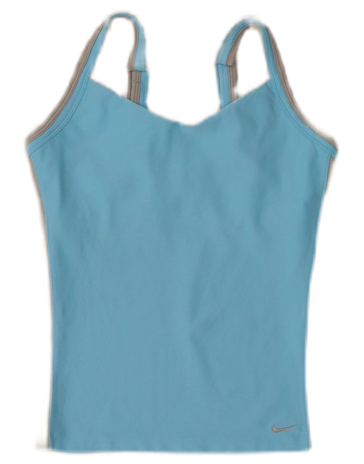 Nike Débardeur court pour femme UK 8/10 Petit Bleu