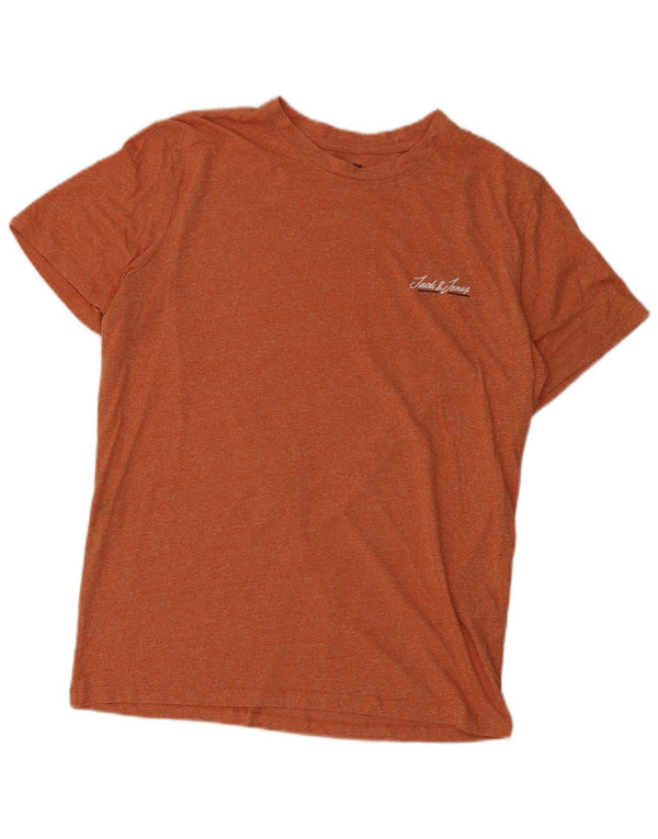 Jack & Jones T-Shirt Homme Haut Large Orange Moucheté Coton