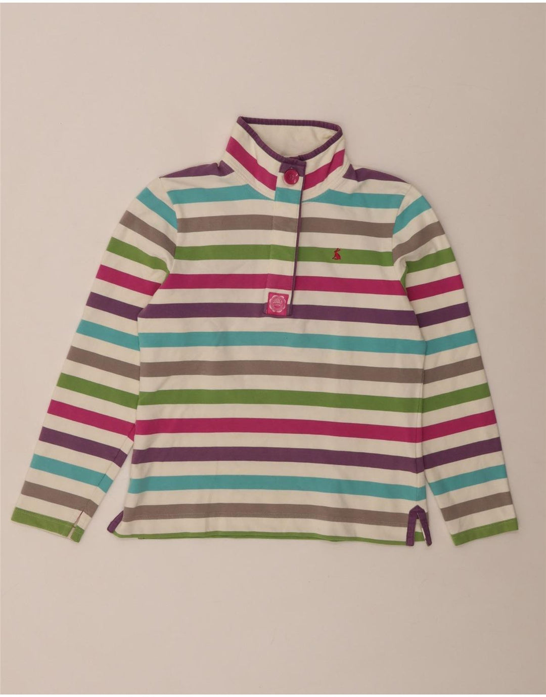 JOULES Sweat-Shirt Femme UK 10 Petit Rayé Multicolore