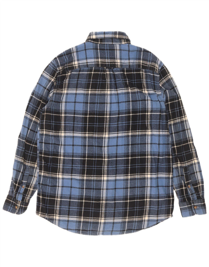 Chaps Chemise Flanelle Homme Bleu Moyen Carreaux Coton