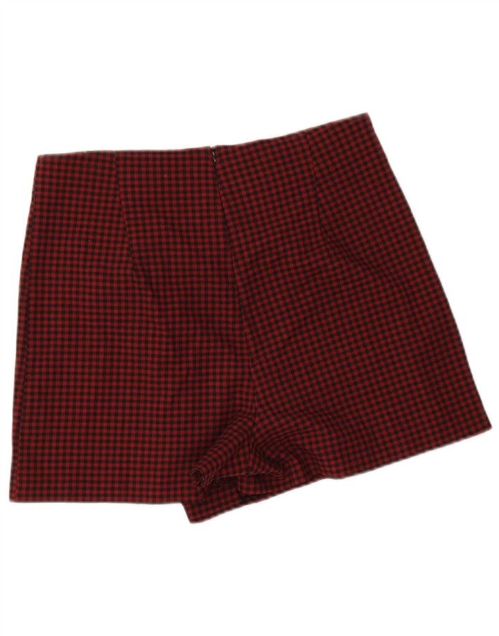 Zara Short décontracté pour femme Large W30 L3 Vichy rouge