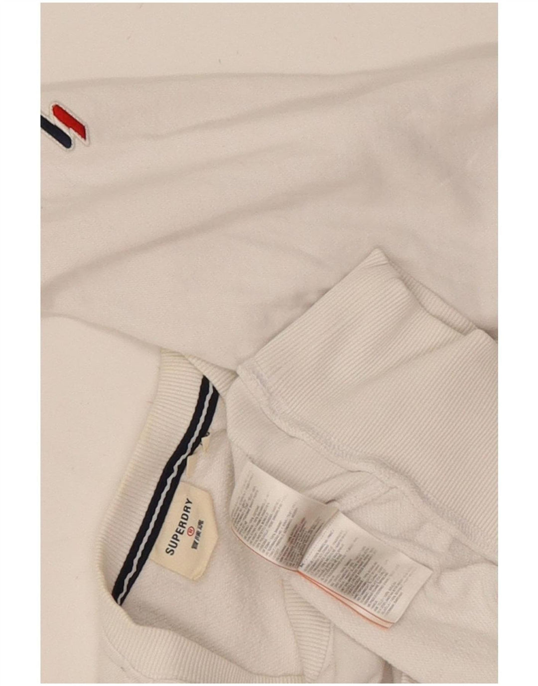 Superdry Sweat-shirt pour femme UK 14 Large Blanc Coton