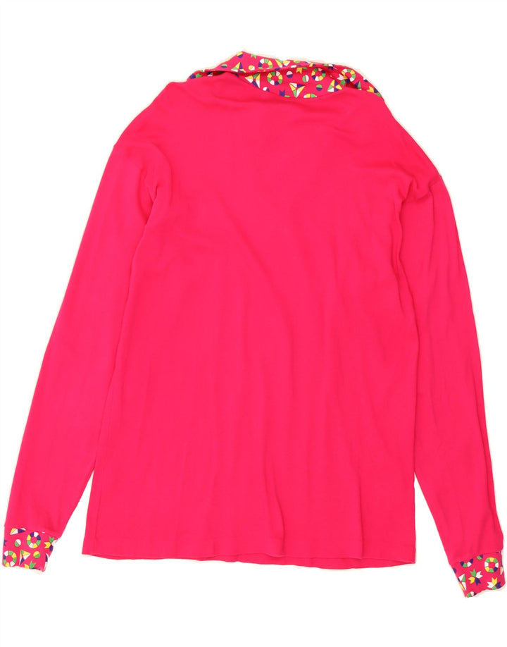 CONTE OF FLORENCE Womens Top Long Sleeve IT 50 XL Pink Floral Sports Vintage Conte of Florence and Second-Hand Conte of Florence from Messina Hembry 
