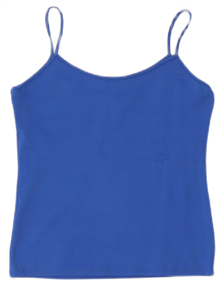 Zara Womens Crop Cami Top UK 14 Grand Bleu