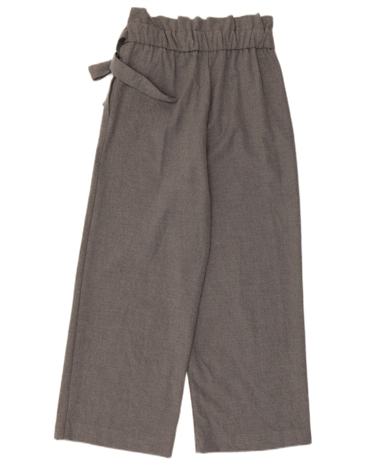 Pantalon court Zara Femme Small W26 L24 Gris Polyester
