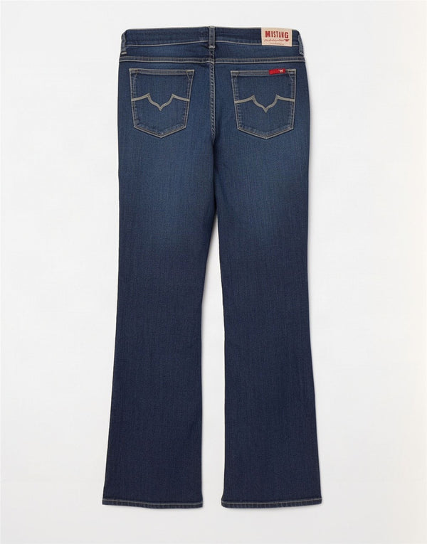 Jeans Bootcut Femme Mustang W32 L32 Bleu Marine Coton