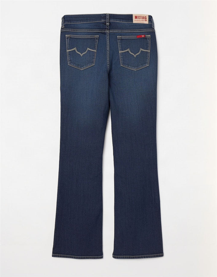 Jeans Bootcut Femme Mustang W32 L32 Bleu Marine Coton