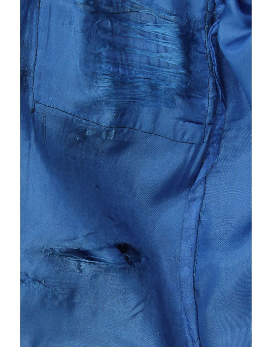 VINTAGE Jupe en cuir femme IT 44 Medium W28 Cuir bleu