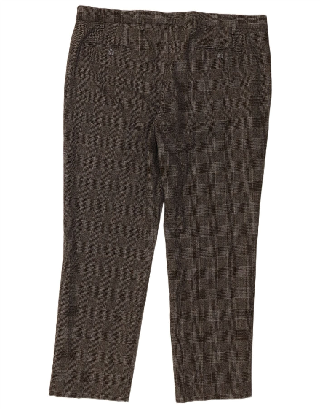 Marks & Spencer Pantalon de costume droit coupe droite pour homme W40 L29 Gris à carreaux