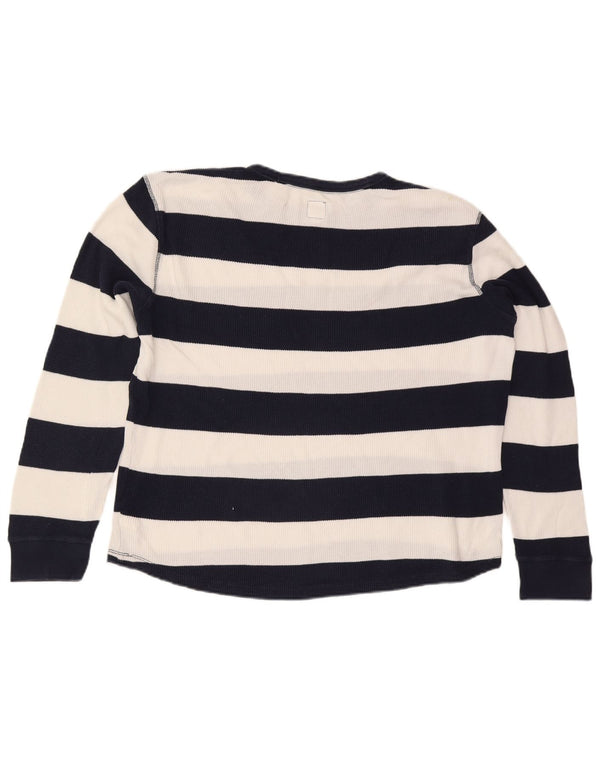 Gap Haut Homme Manches Longues Grand Bleu Marine Rayé Coton
