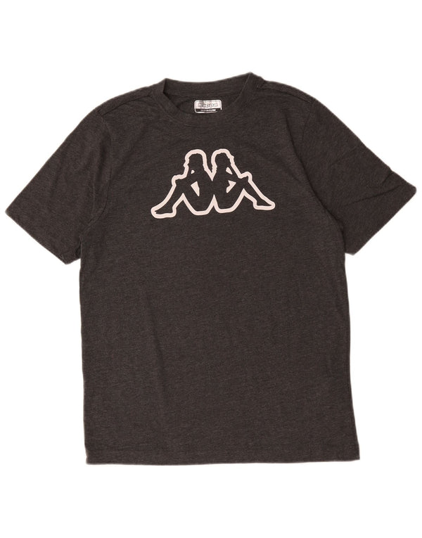Kappa T-Shirt Graphique Homme Gris Moyen Coton