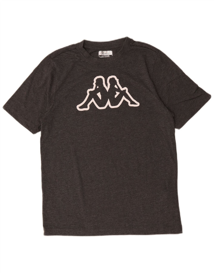 Kappa T-Shirt Graphique Homme Gris Moyen Coton