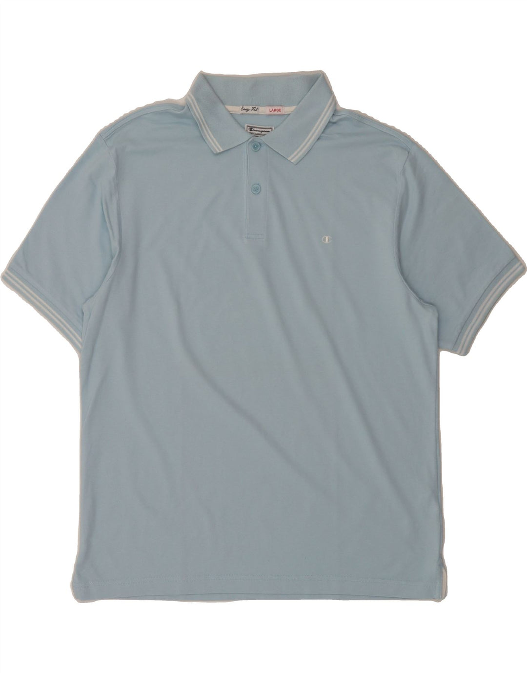 CHAMPION Mens Polo Shirt Large Blue Cotton Vintage Champion and Second-Hand Champion from Messina Hembry 