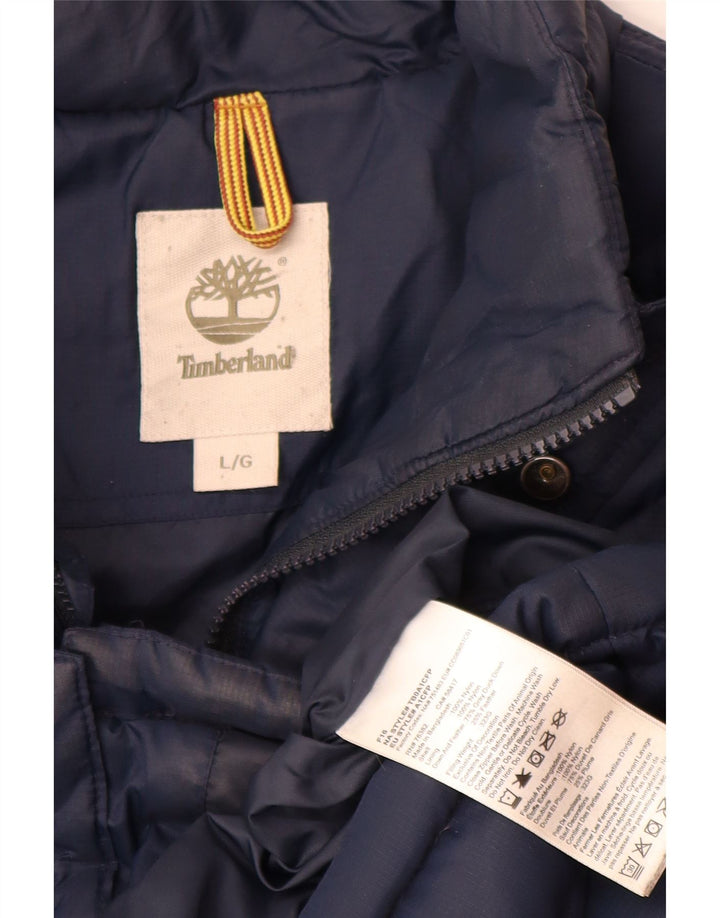 Timberland Veste rembourrée pour homme UK 40 Large Bleu Marine Nylon