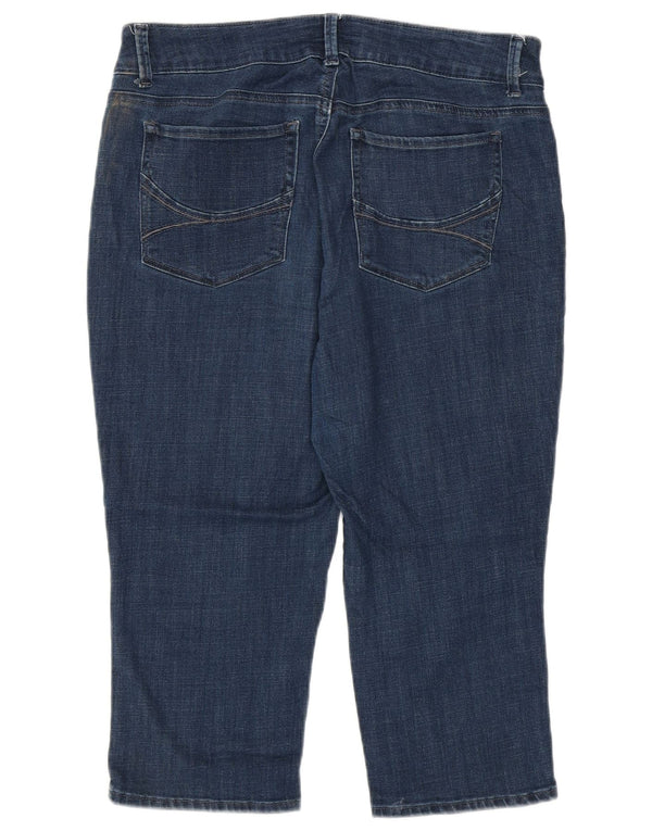 Lee Jeans Capri taille moyenne pour femme US 12 Large W34 L20 Bleu Coton