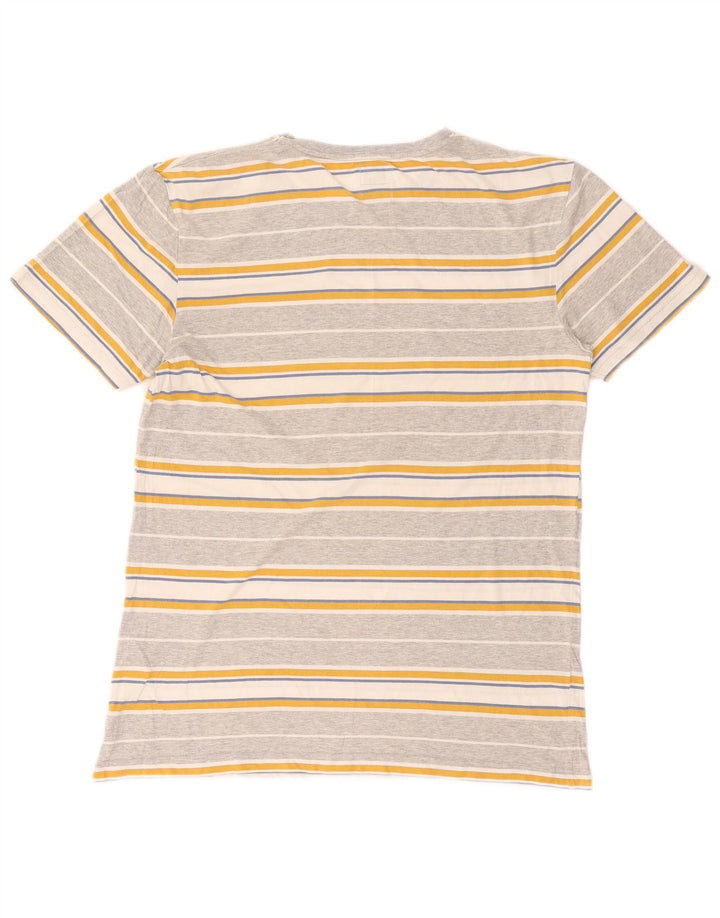 Quiksilver T-Shirt Homme Gris Moyen Rayé Coton