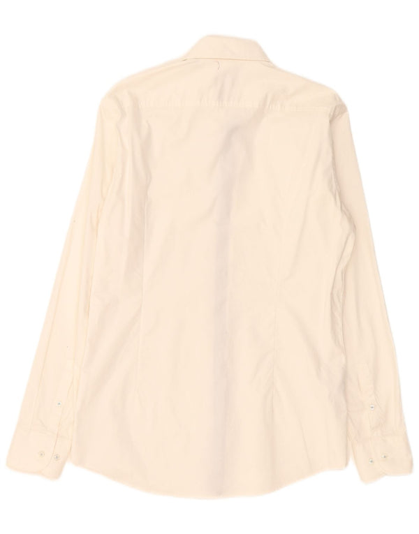 Hugo Boss Chemise slim fit pour homme Taille 40 15 3/4 Coton blanc moyen