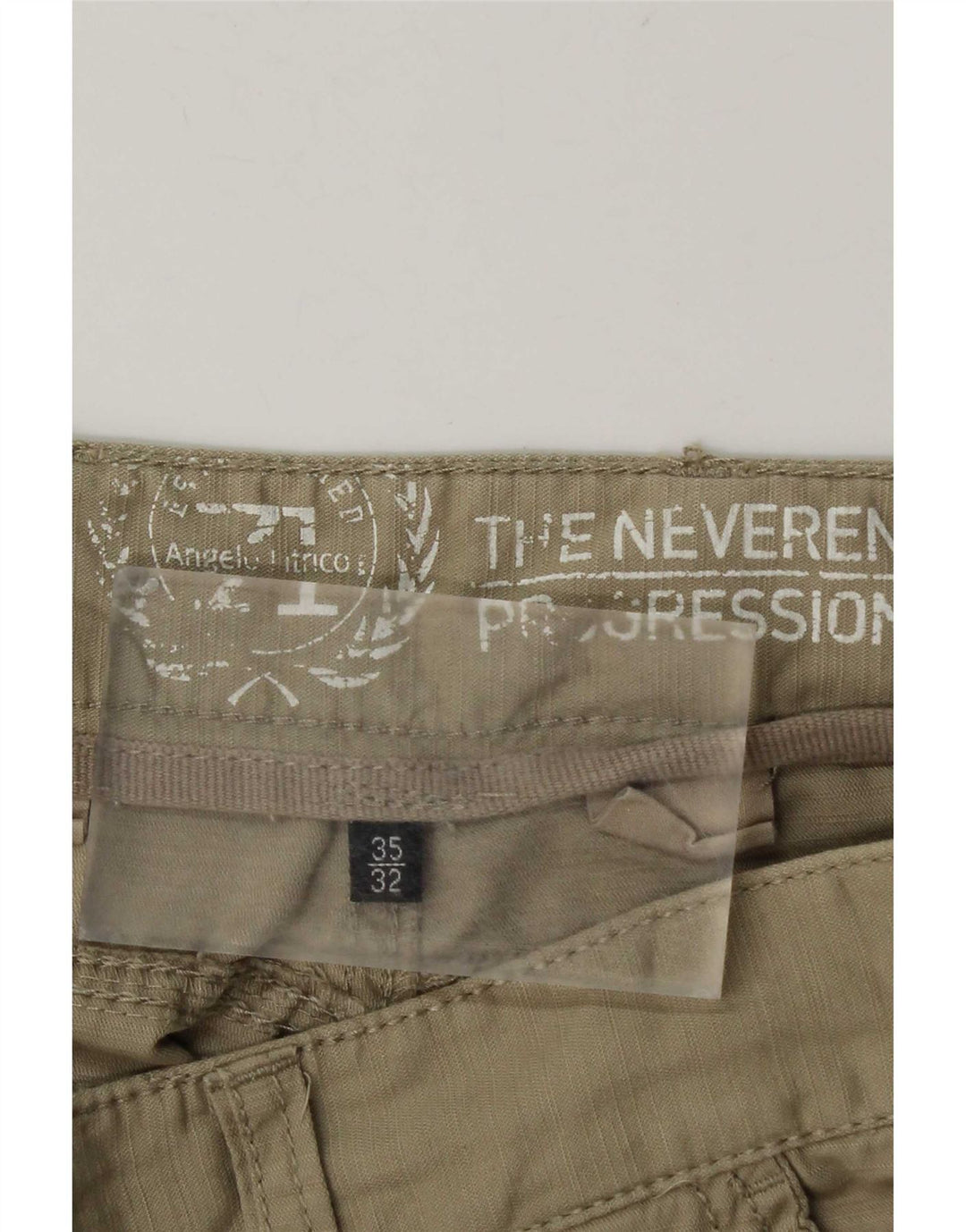 Pantalon Cargo Droit Homme Vintage W35 L32 Beige