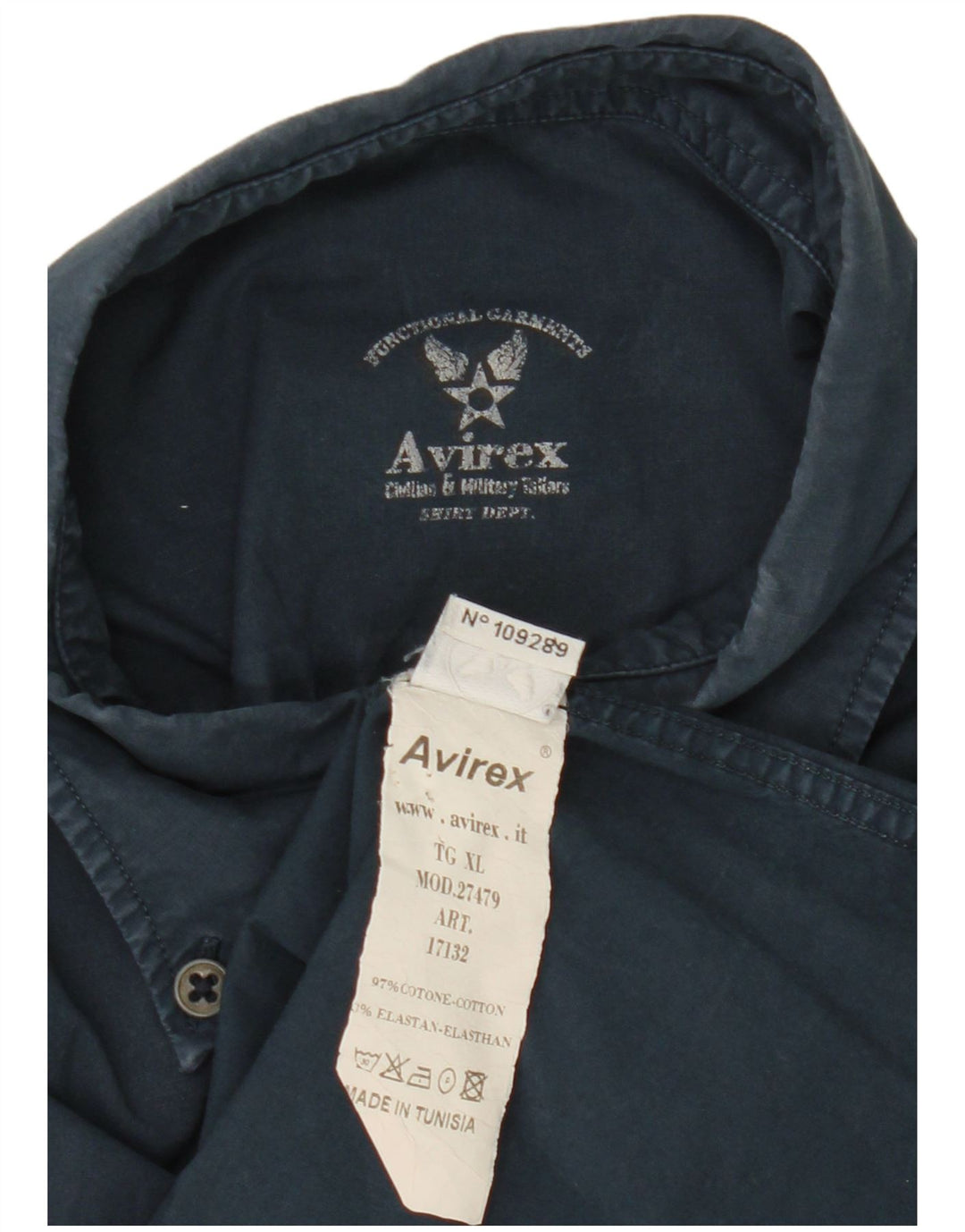 Chemise Homme Avirex XL Bleu Marine Coton