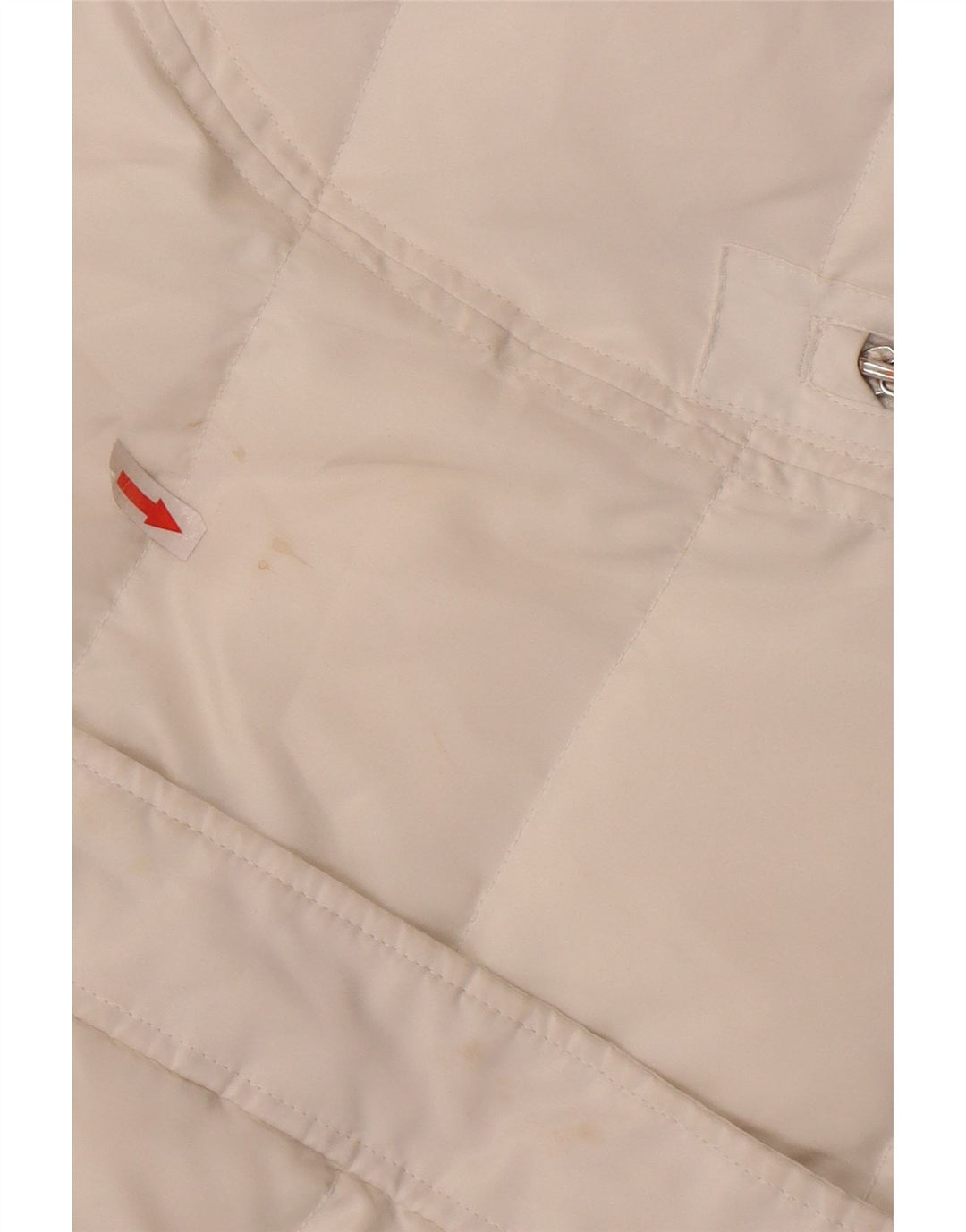 Calvin Klein Veste matelassée à capuche pour femme UK 16 Large Blanc Polyester