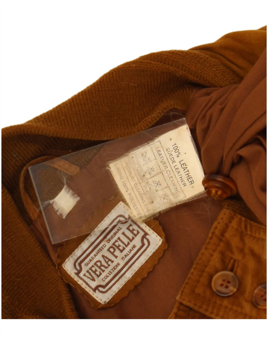 vintage Mens Suede Bomber Jacket UK 42 XL Cuir Marron