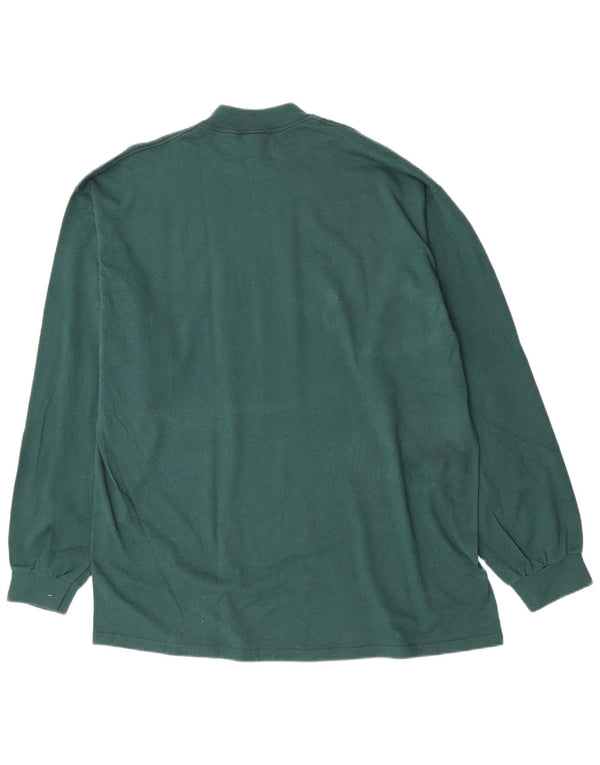 Nike Haut à manches longues pour homme en coton vert 2XL
