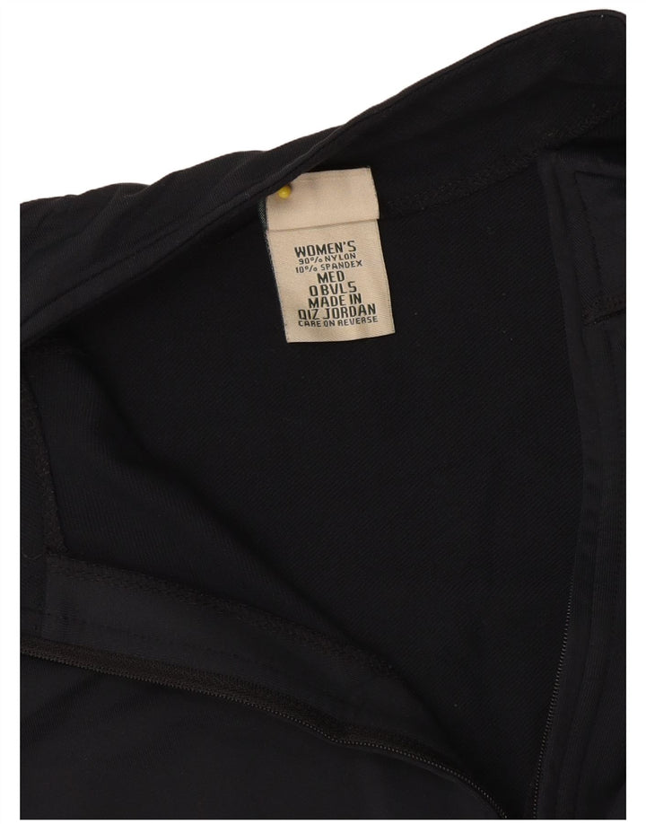 L.L.Bean Haut de survêtement à col zippé pour femme UK 14 Medium Black Nylon
