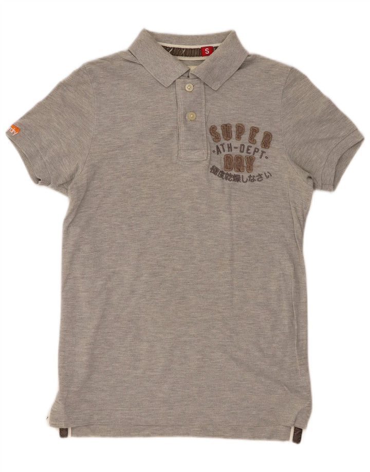 SUPERDRY Polo Graphique Homme Petit Gris Moucheté
