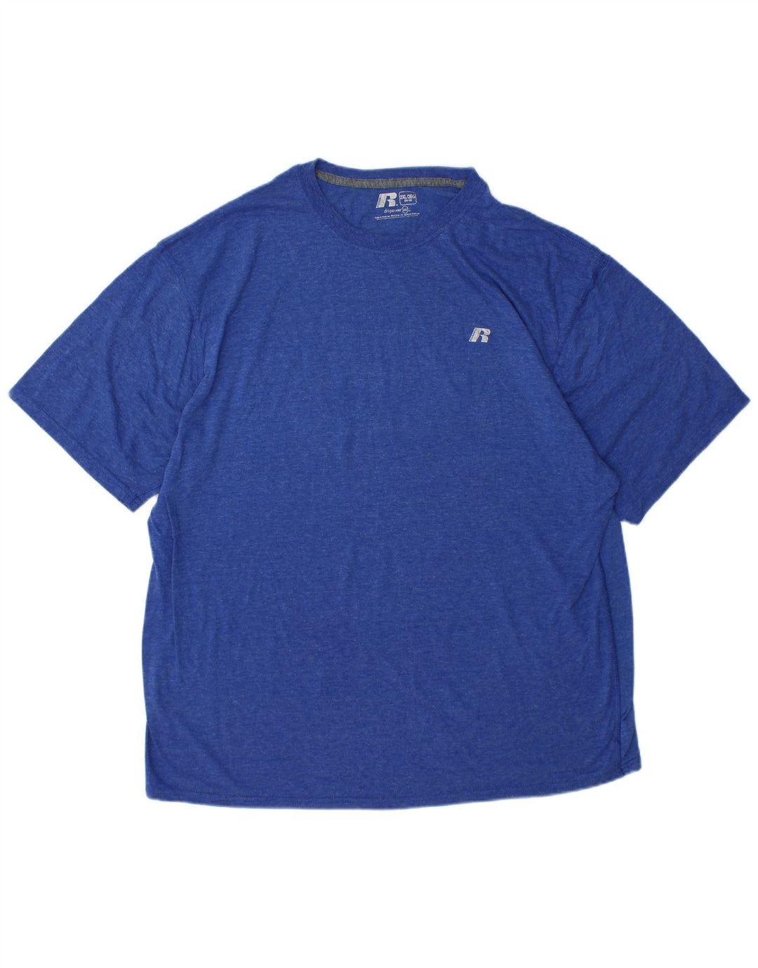 RUSSELL ATHLETIC T-shirt Dri-Power pour hommes UK 50/52 2XL Bleu Polyester
