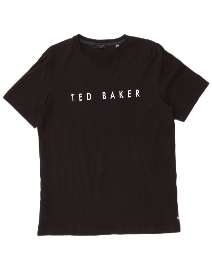 Ted Baker T-shirt graphique pour hommes Taille 3 Coton noir moyen