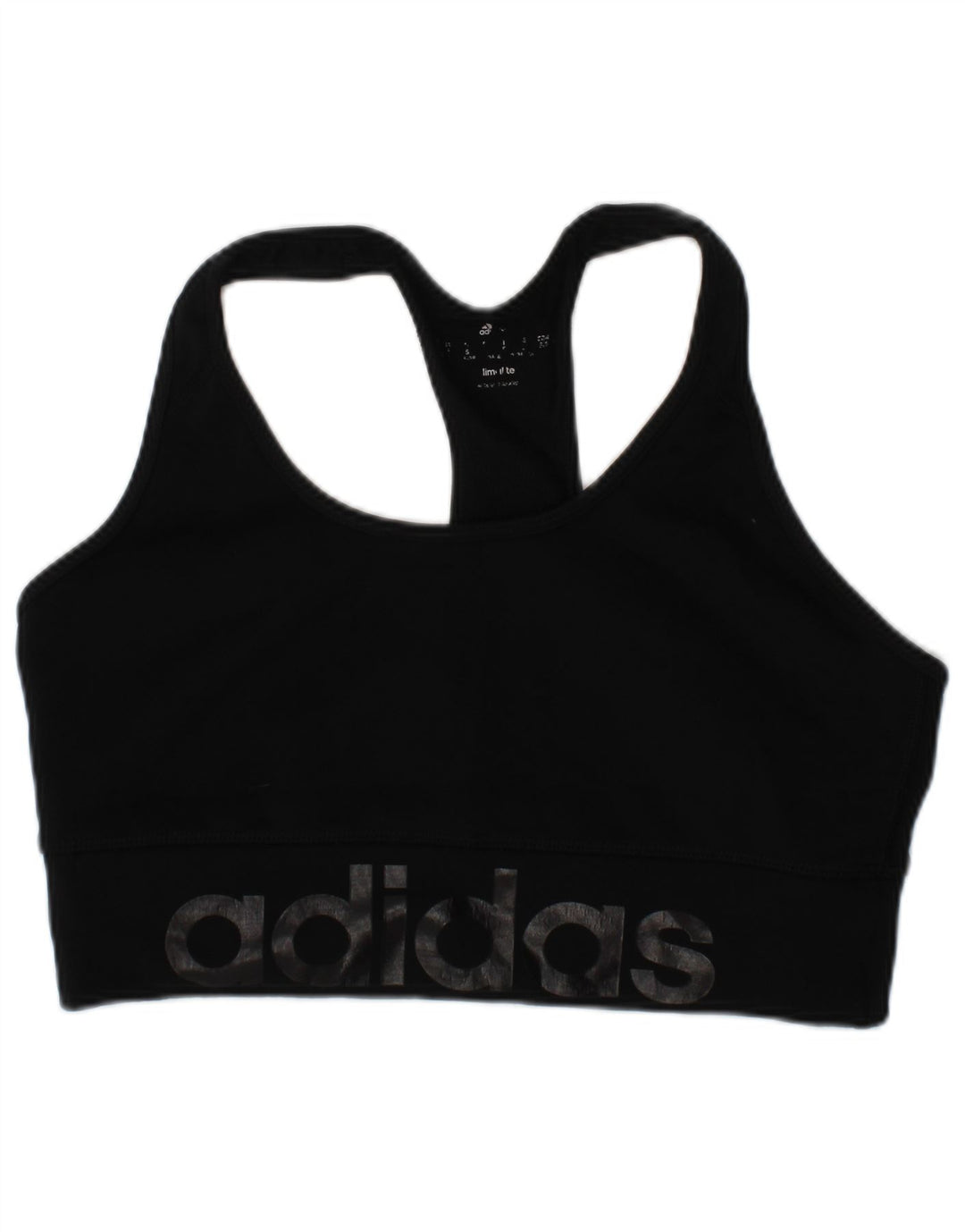 Adidas Femmes Climalite Graphic Sport Bra Top Petit Noir Polyester Sports