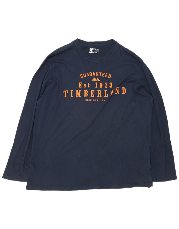 Timberland Mens Regular Fit Graphic Top Manches Longues 3XL Bleu Marine Coton