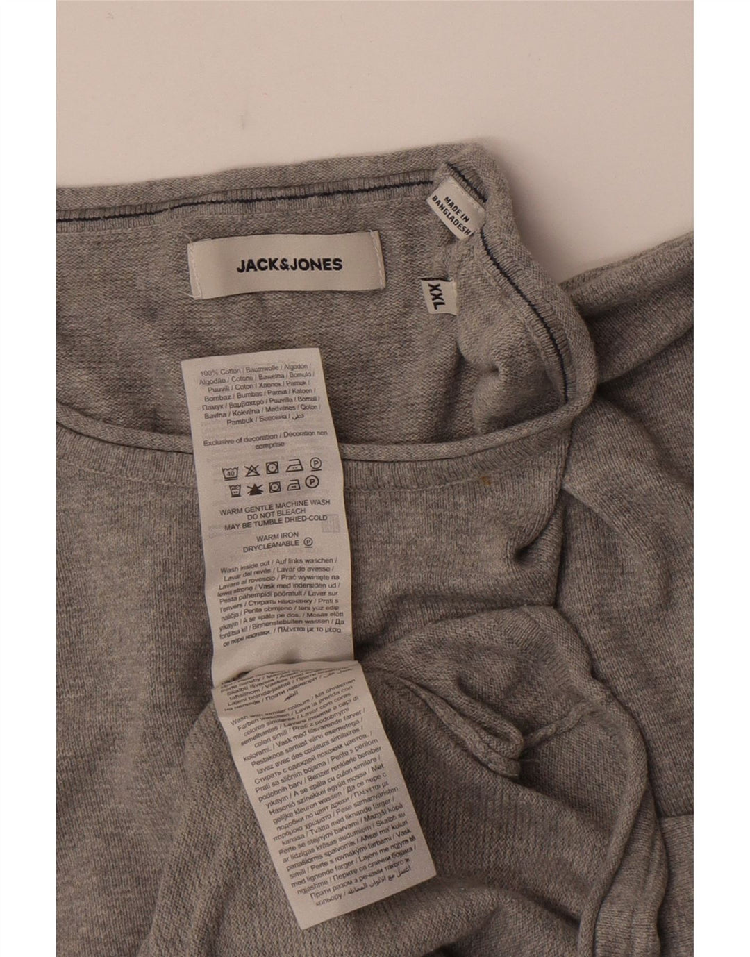 Jack & Jones Pull à col rond pour homme 2XL Gris