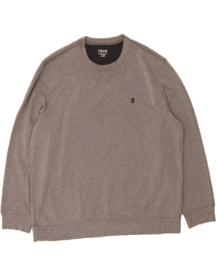 IZOD Mens Big & Tall Sweatshirt Jumper XL Grey Cotton Vintage Izod and Second-Hand Izod from Messina Hembry 