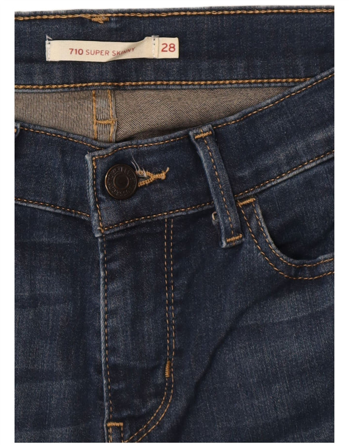 LEVI'S Jean 710 Super Skinny Femme W28 L30 Bleu Marine Coton