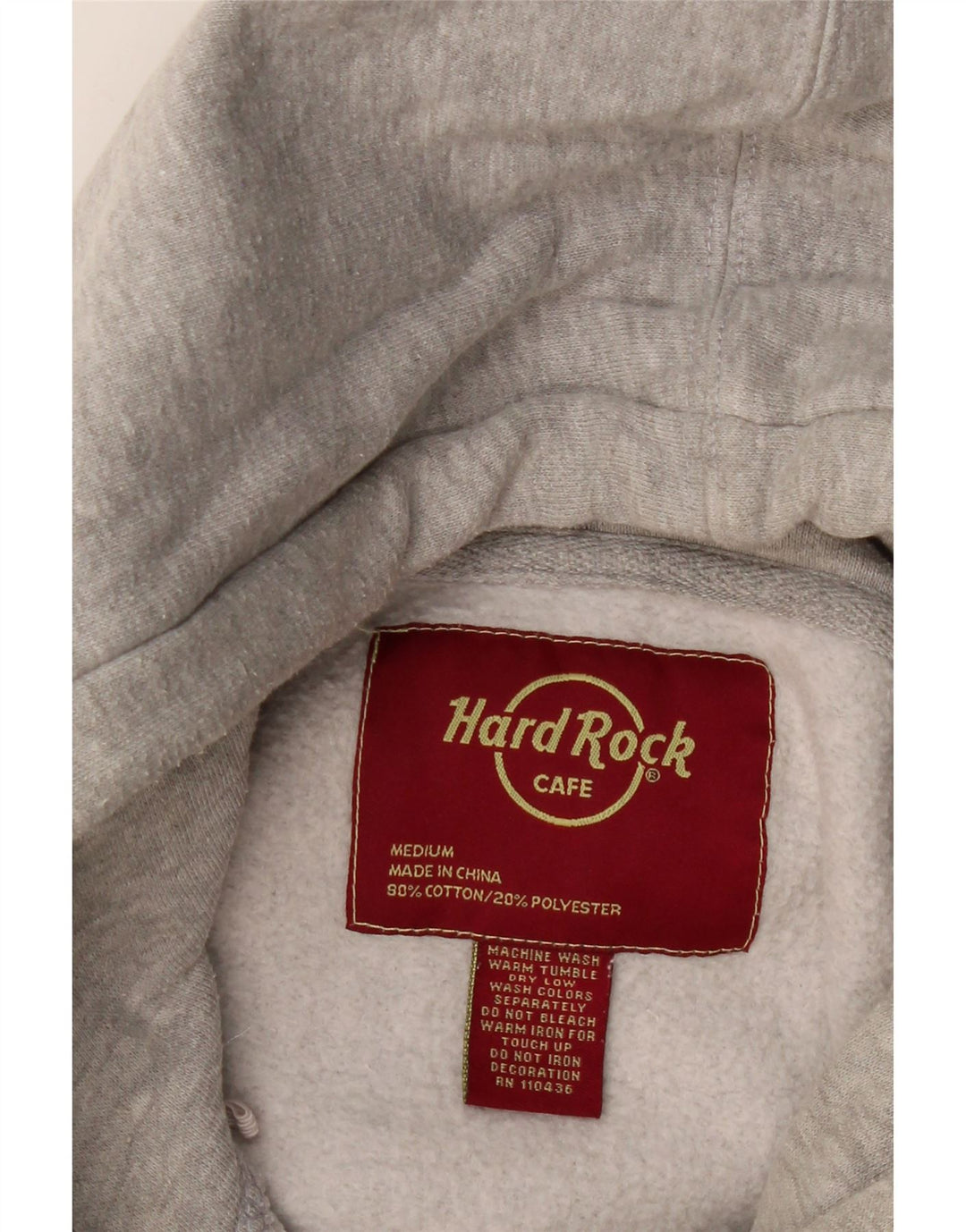HARD ROCK CAFE Pull à capuche Hollywood pour femme UK 14 Gris moyen moucheté