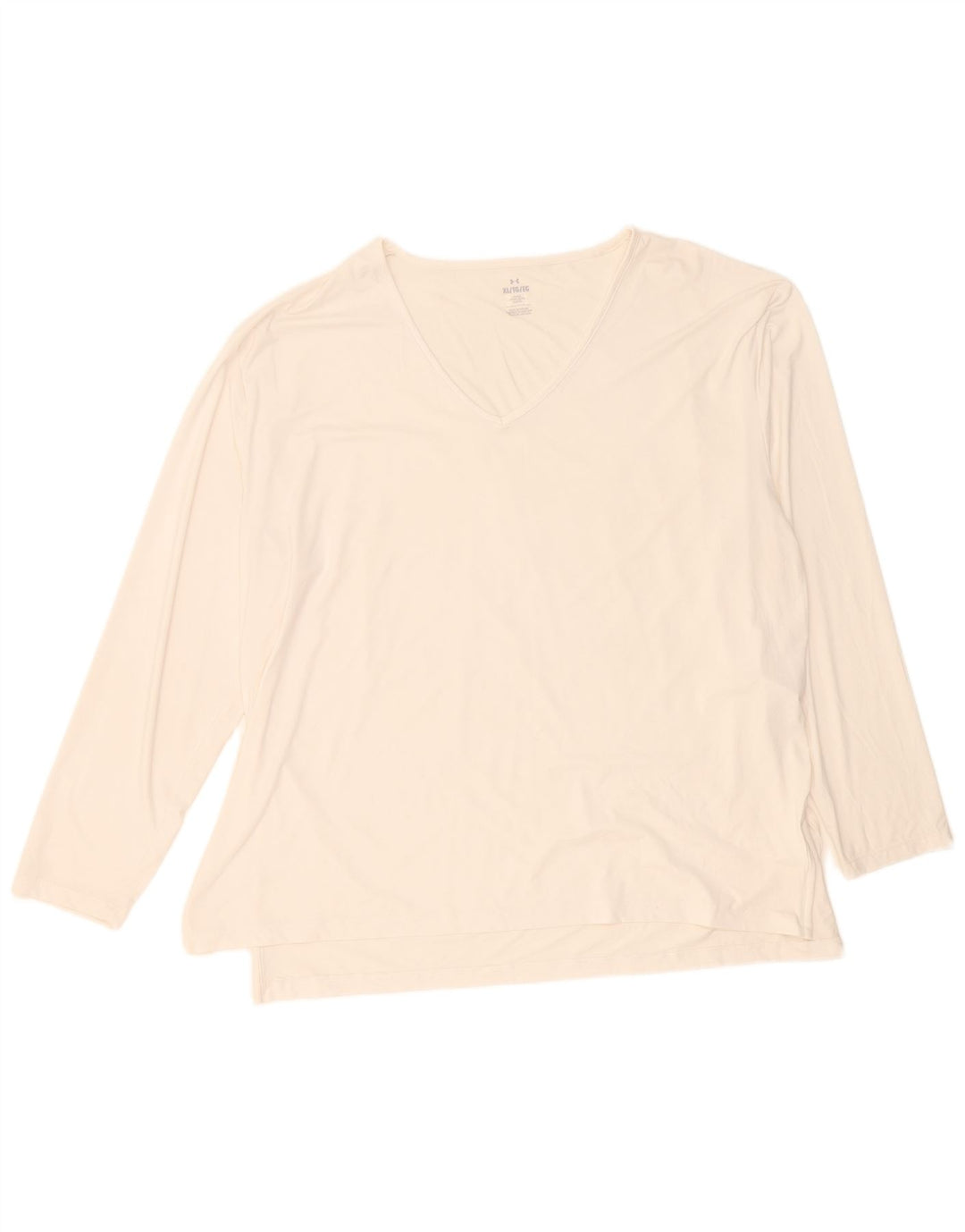 Under Armour Haut à manches longues pour femme UK 18 XL Blanc Polyester
