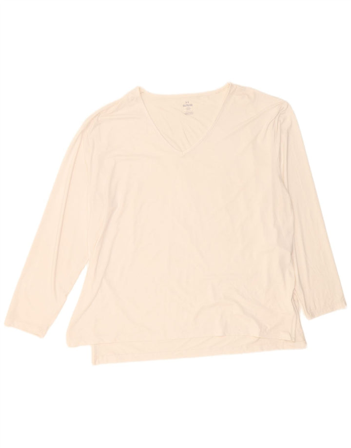 Under Armour Haut à manches longues pour femme UK 18 XL Blanc Polyester