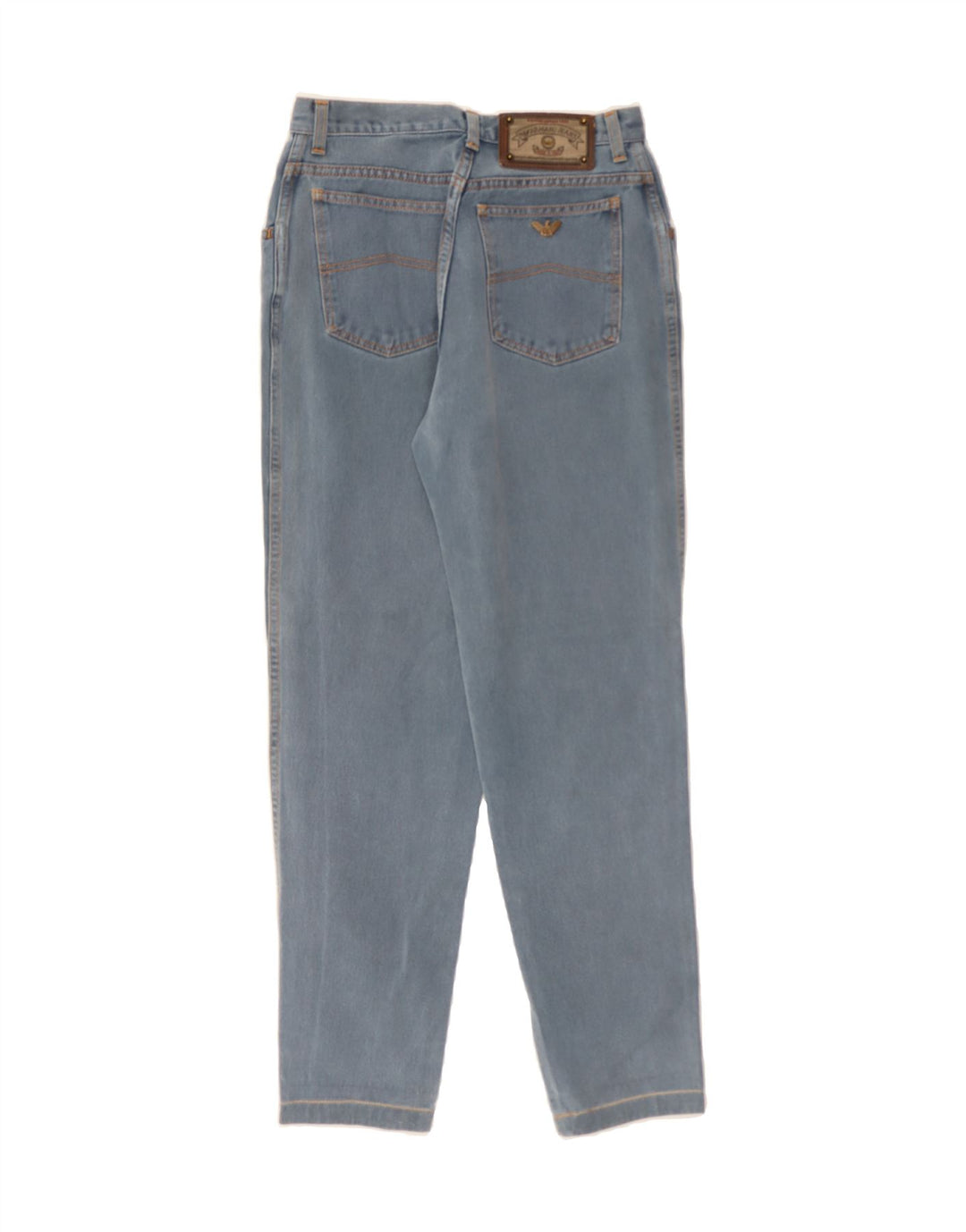 ARMANI Womens Tapered Jeans W30 L30 Blue Cotton Vintage Armani and Second-Hand Armani from Messina Hembry 