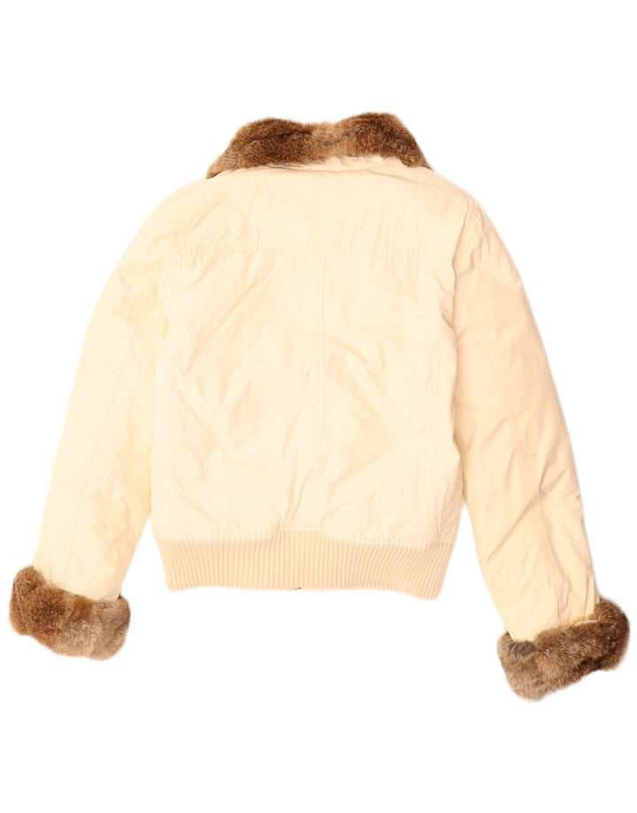 Woolrich Veste matelassée pour femme UK 10 Small Beige Coton