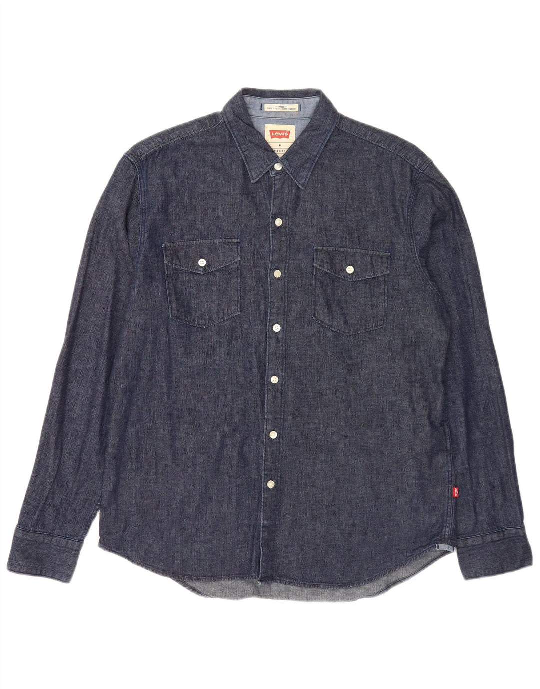 Levi's Chemise en Jean Coupe Standard Homme Bleu Marine Moyen Coton