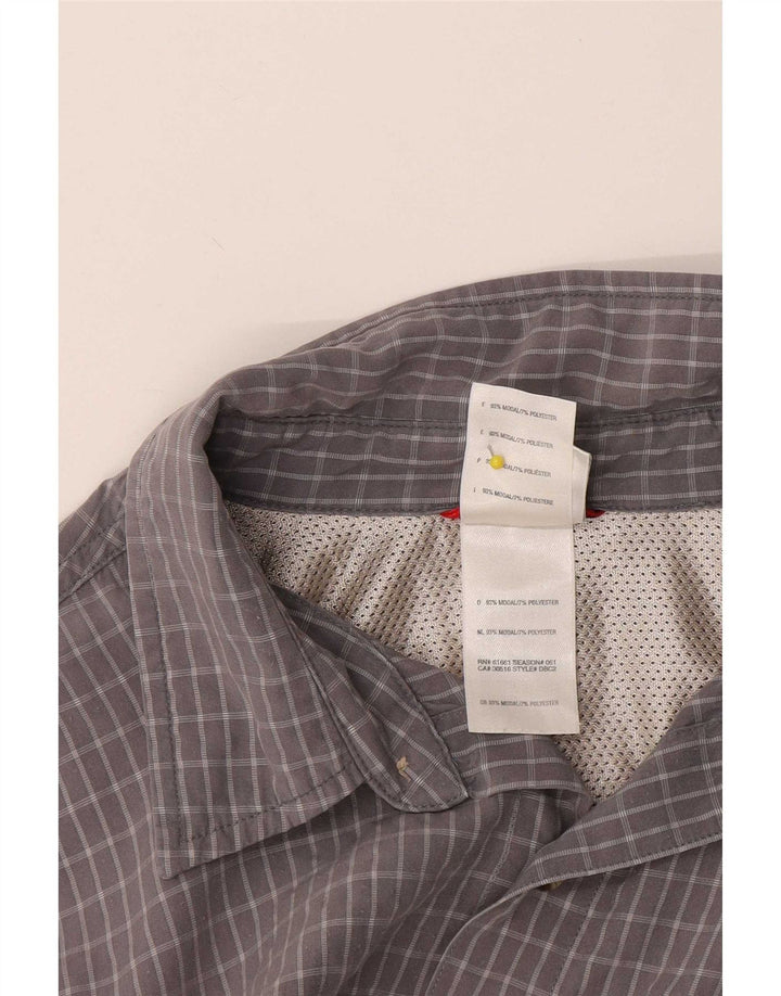The North Face Chemise à Manches Courtes Homme Gris Moyen Check Modal