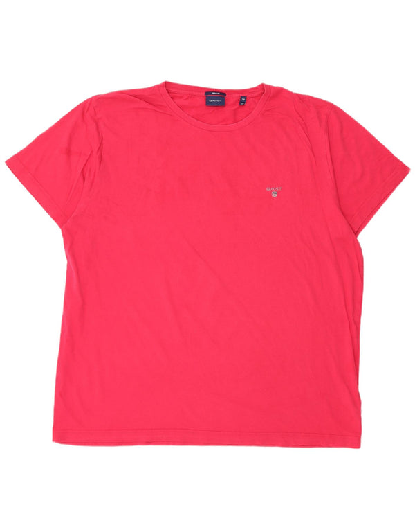 Gant Hommes Regular T-Shirt Top 3XL Rose Coton